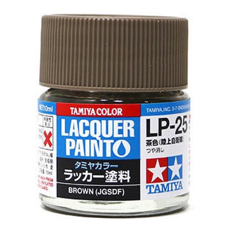 Tamiya 10 ml Lacquer Paint LP-25 JGSDF Bottle - Brown